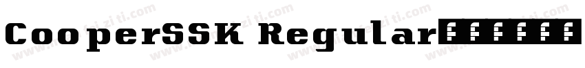 CooperSSK Regular字体转换